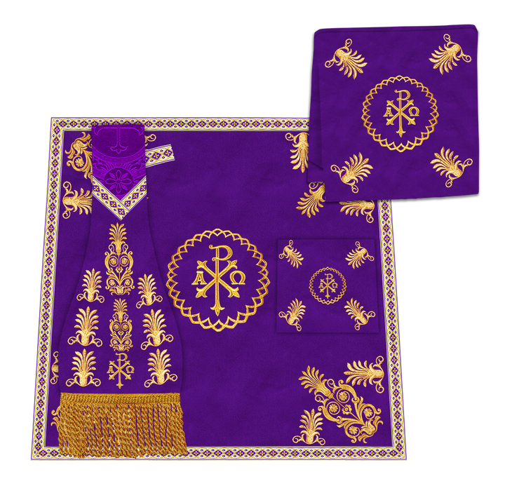 Altar Cloth with Embroidered Motif and Trims