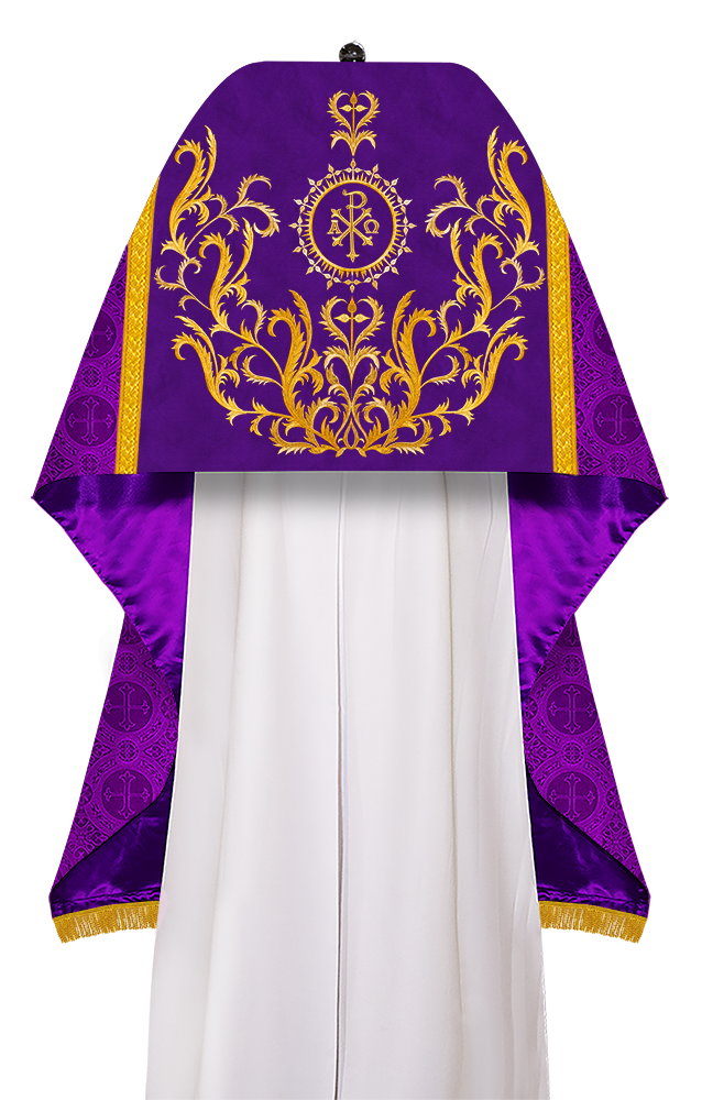 Liturgical motif embroidered Humeral Veil