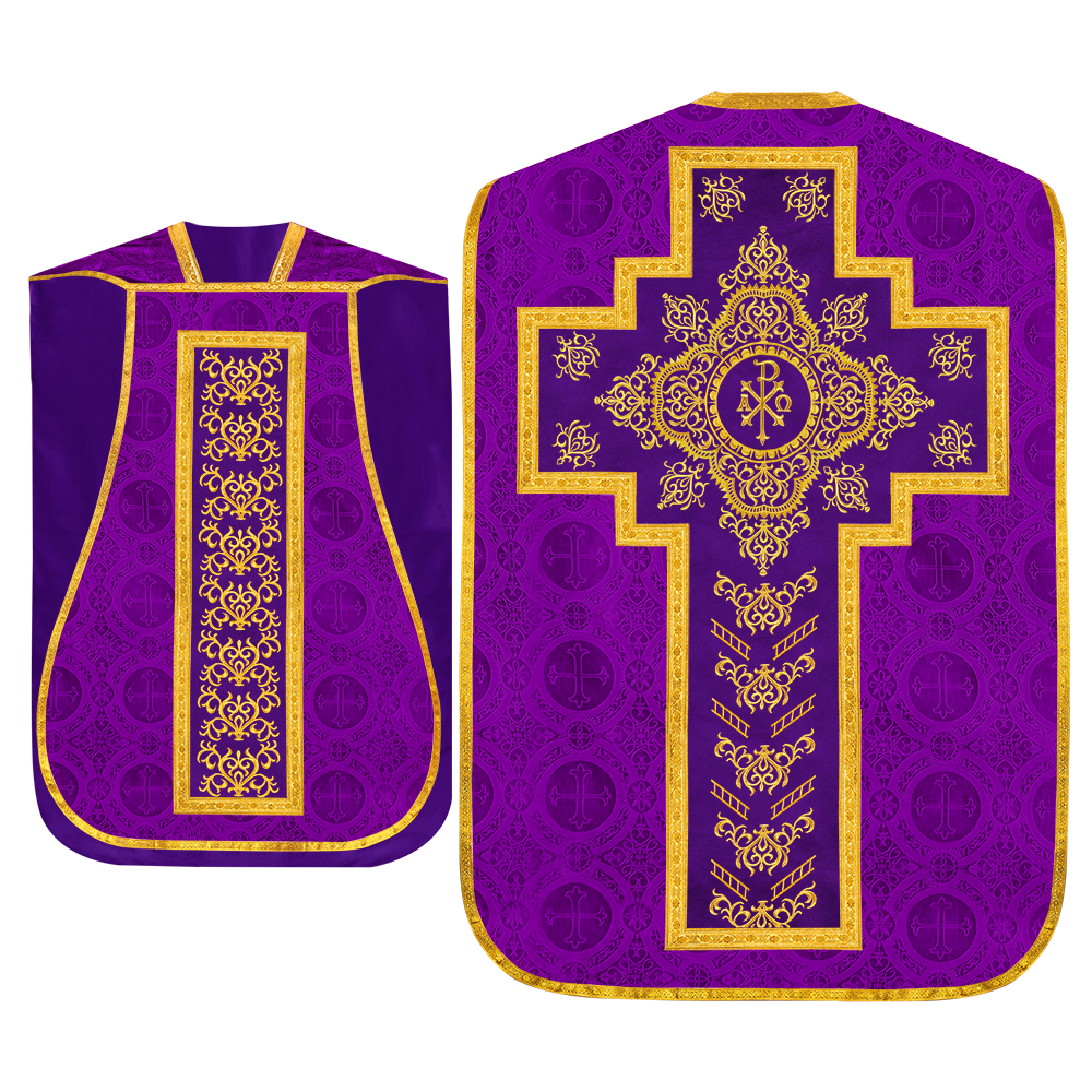 Set of four Roman Chasuble with stole