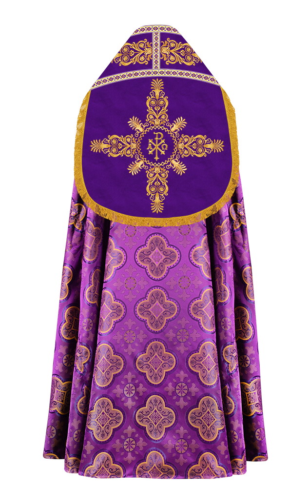 Embroidered Roman Cope with Adorned Spiritual Motif