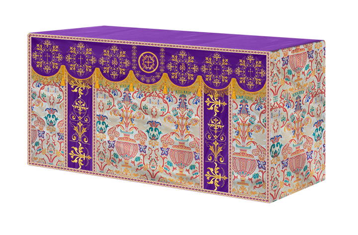 Liturgical Tapestry Altar Cloth with a Fine Embroidered Motif
