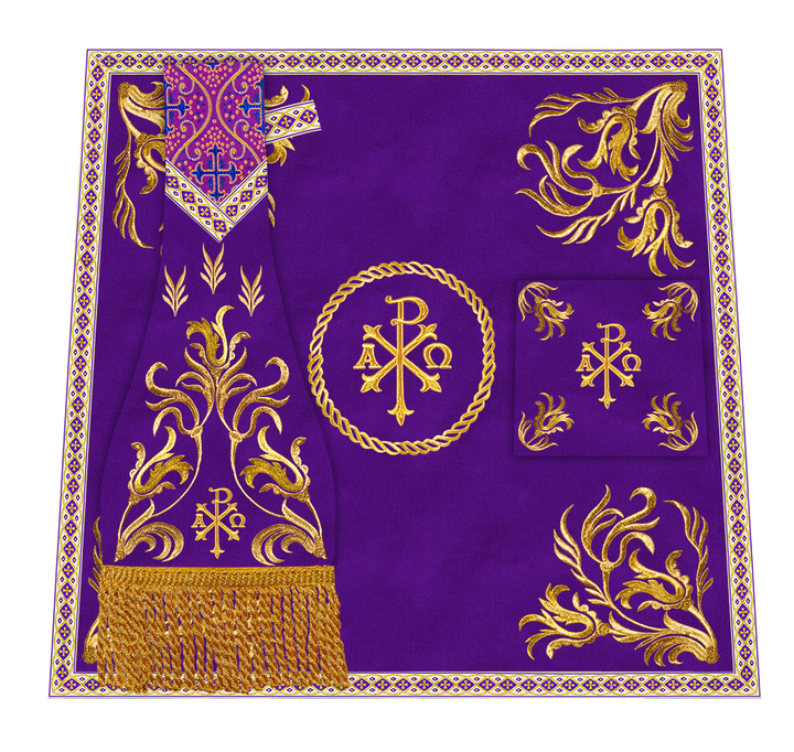 Liturgical Borromean Chasuble With Detailed Embroidery and Trims