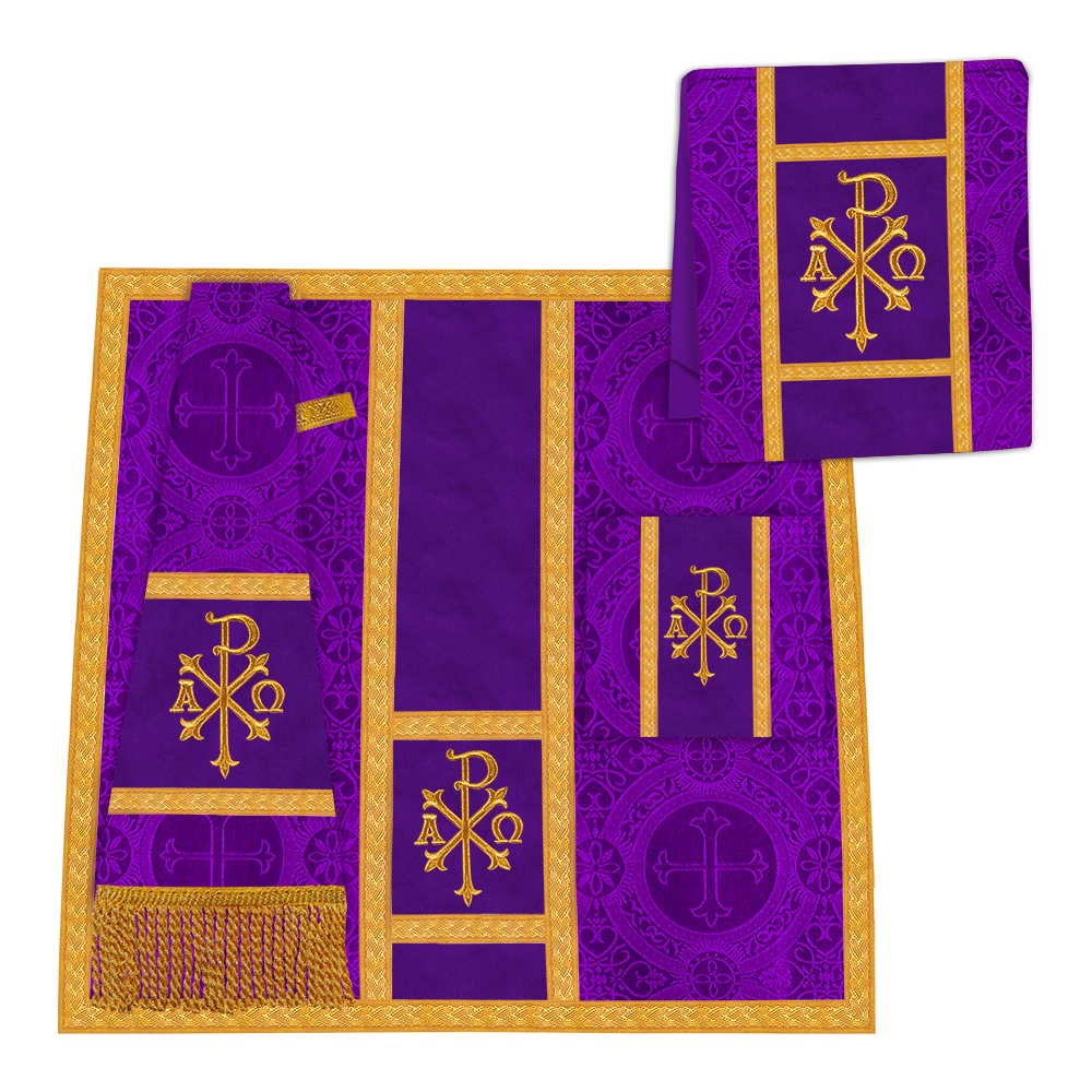 Gothic Chasuble with plain orphrey