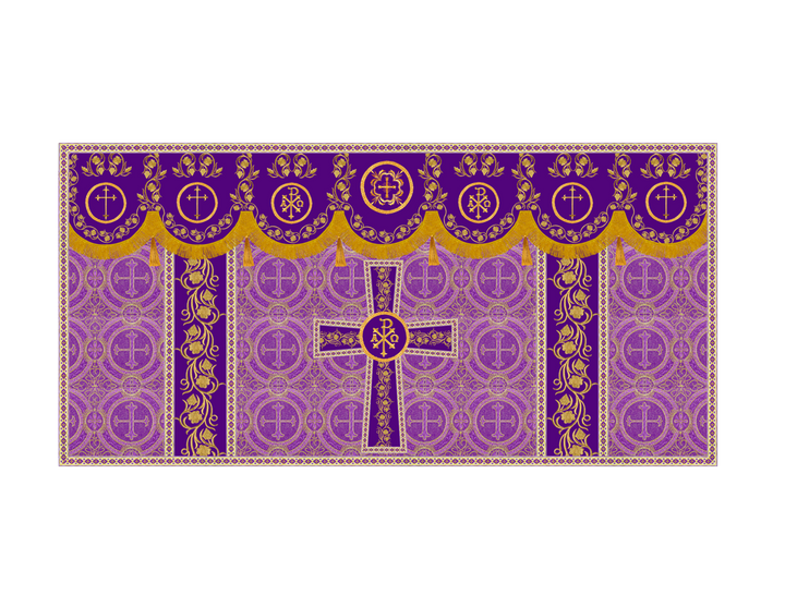 Altar Parament with Grapes Embroidered Trims