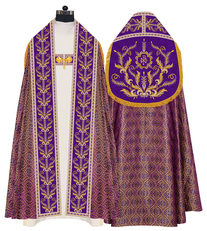 Traditional Embroidered Roman Cope Vestment