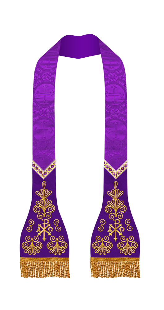 Set of Four Spiritual Embroidered Roman Stole