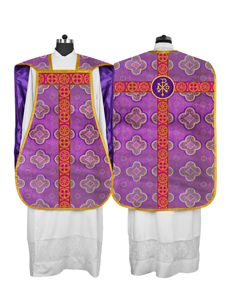 Catholic Roman Chasuble with Ornate Orphrey