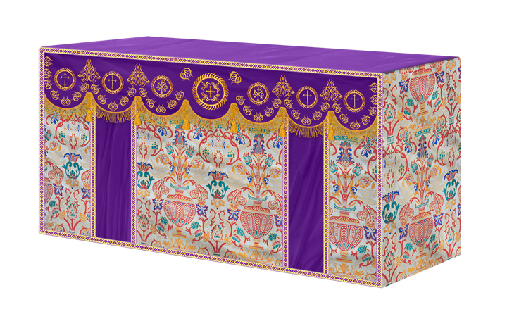 Tapestry Altar Cloth with Embroidered Motif