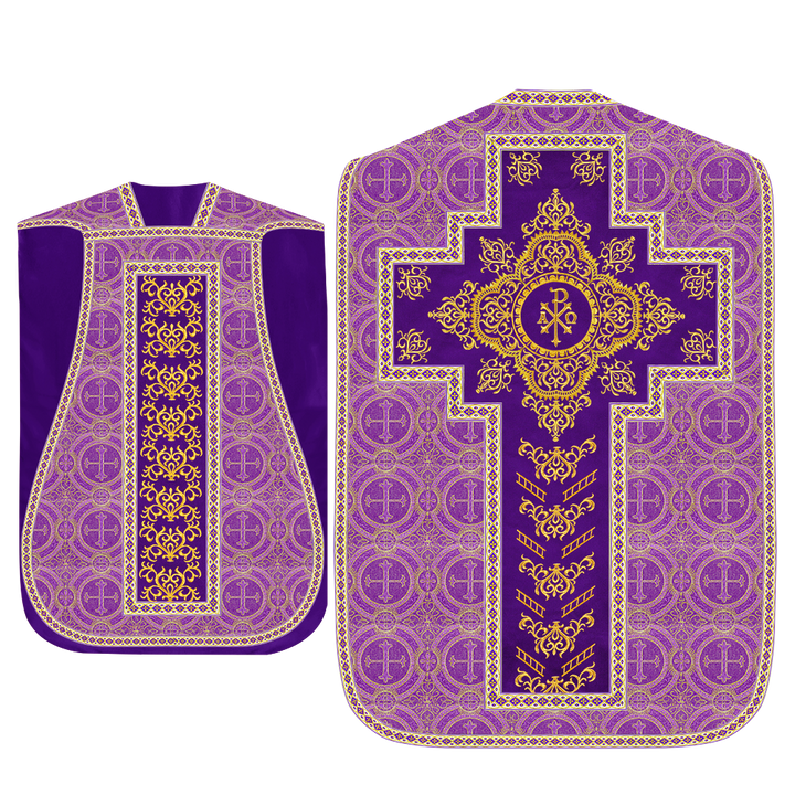 Traditional Fiddleback Vestment With Motifs and Trims