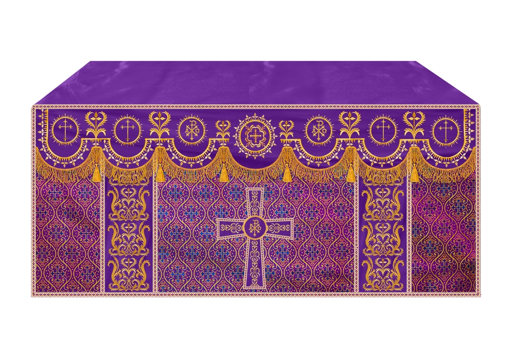 Communion Table Cloth with Embroidered Trims