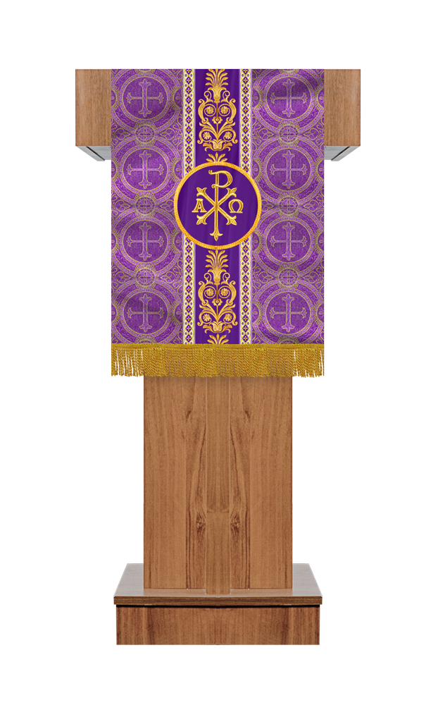 Altar Cloth with Embroidered Motif and Trims