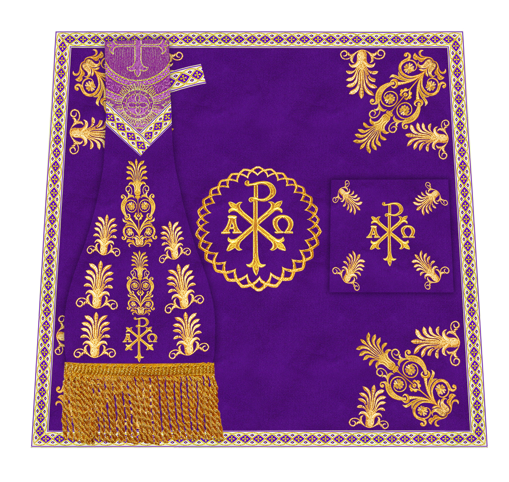 Set of Four Traditional Roman chasuble Vestments