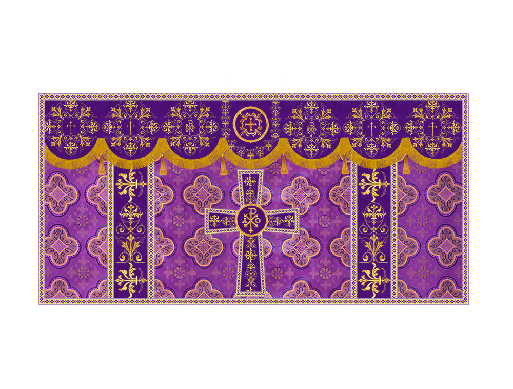 Altar Cloth with Spiritual Motif and Trims