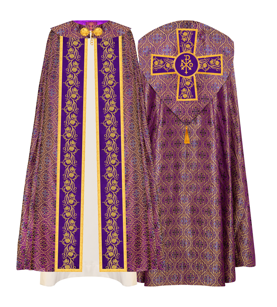 Gothic Cope Vestment with Ornate Embroidery