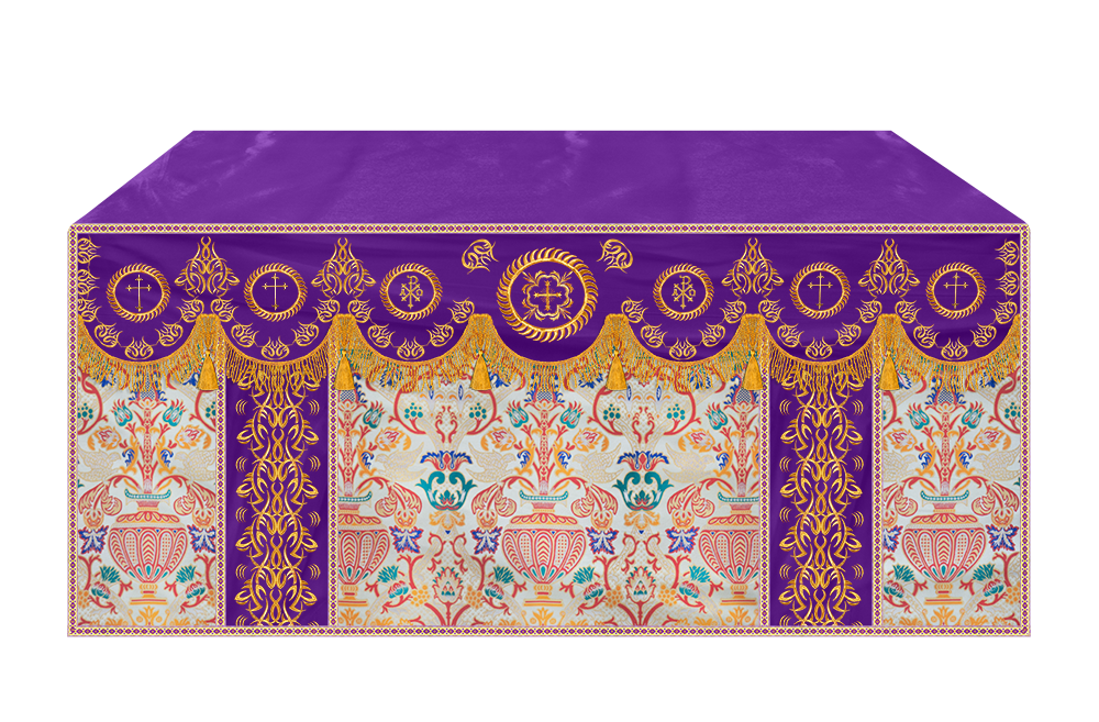 Tapestry Altar Cloth with Embroidered Motif
