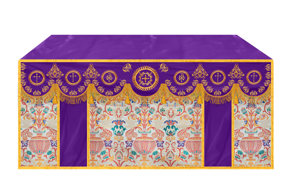 Tapestry Altar Cloth with Embroidered Orphrey