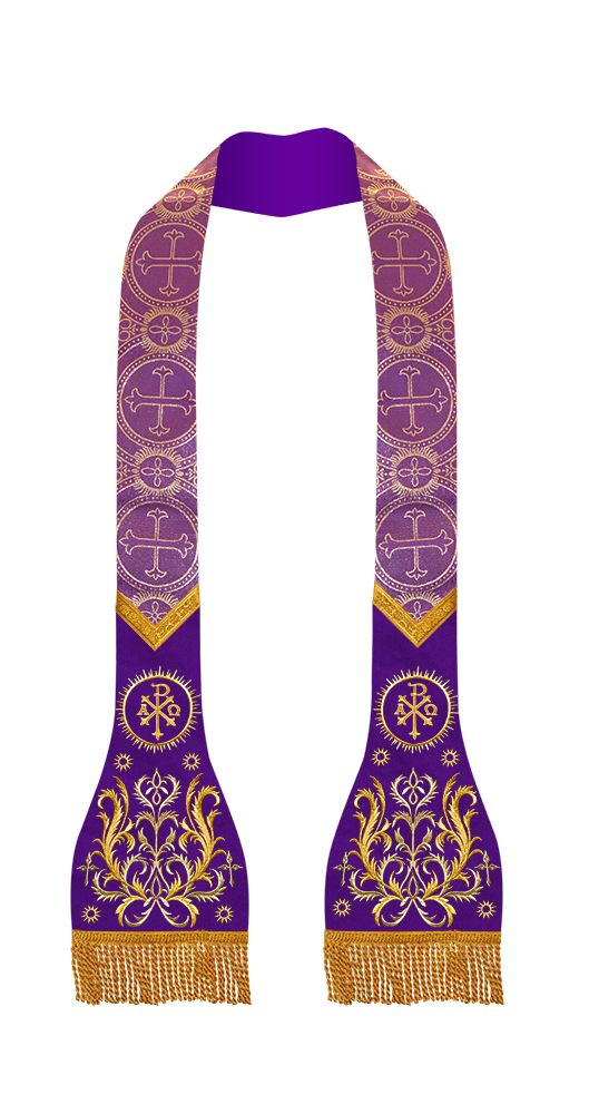 Catholic Stole with embroidery motif