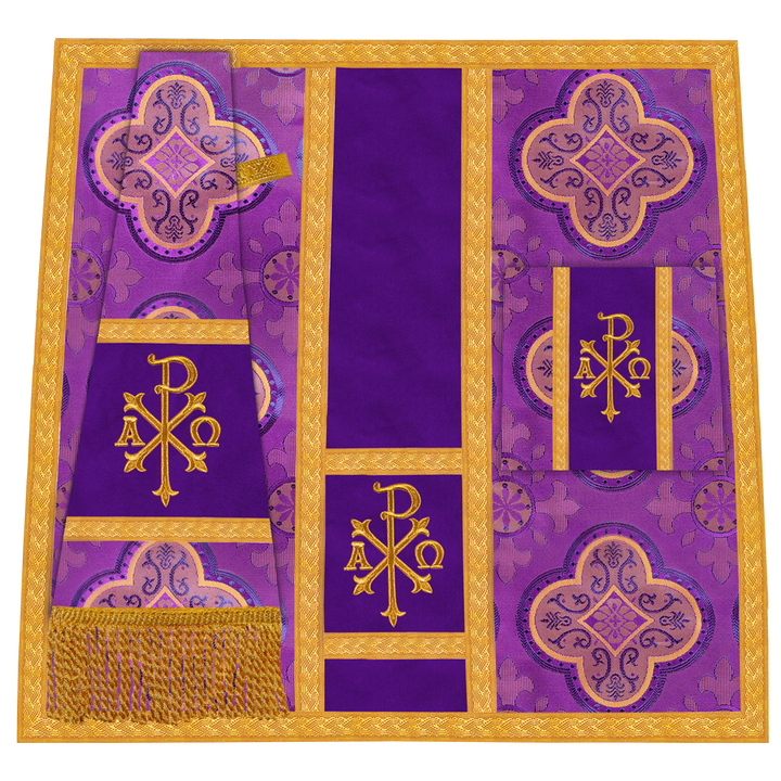 Roman Fiddleback Vestment with Motifs and Braided Trims