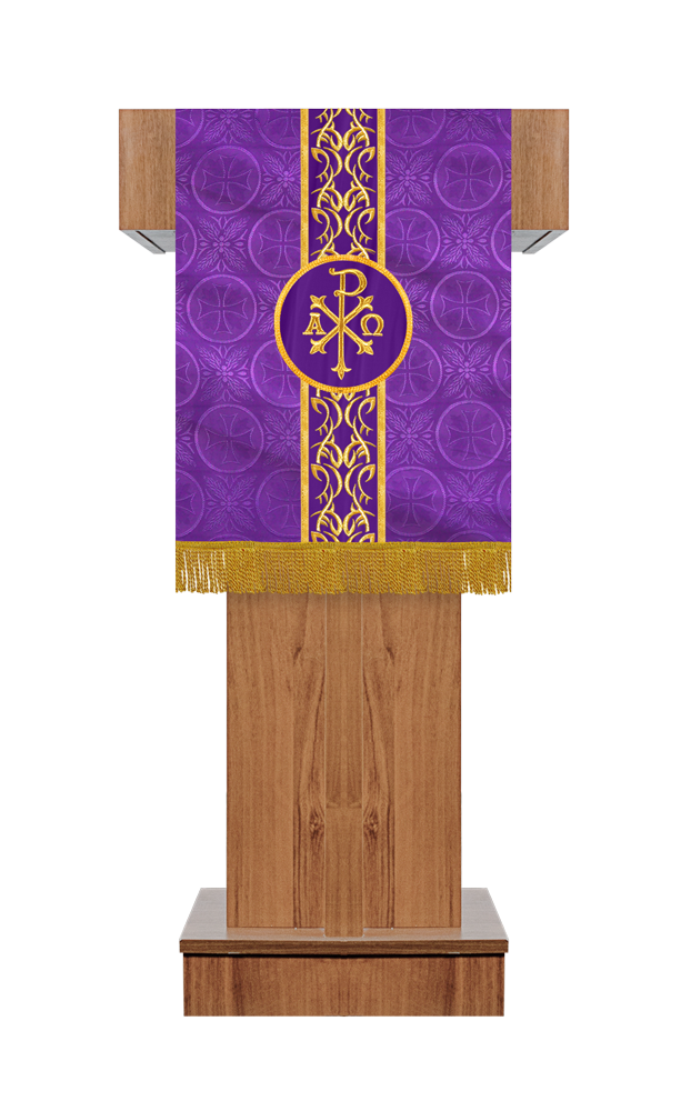 Liturgical Altar Table Cloth with Elegant Embroidery Trims