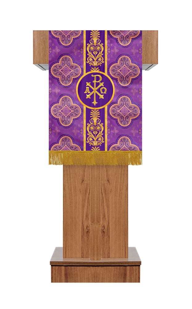 Pulpit/Lectern with Liturgical Motif and Trim