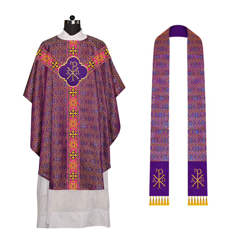 Gothic Chasuble with Cross Braided Trims