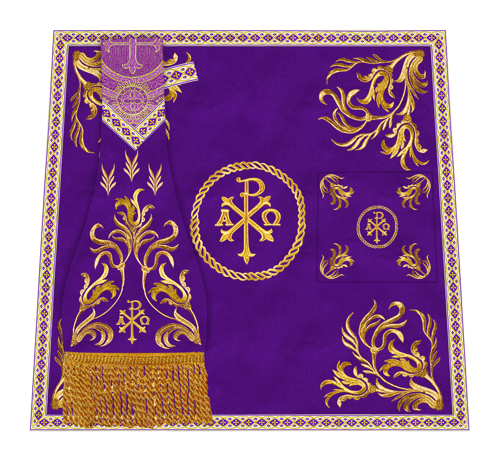 Mass set Vestment with Embroidered Motif