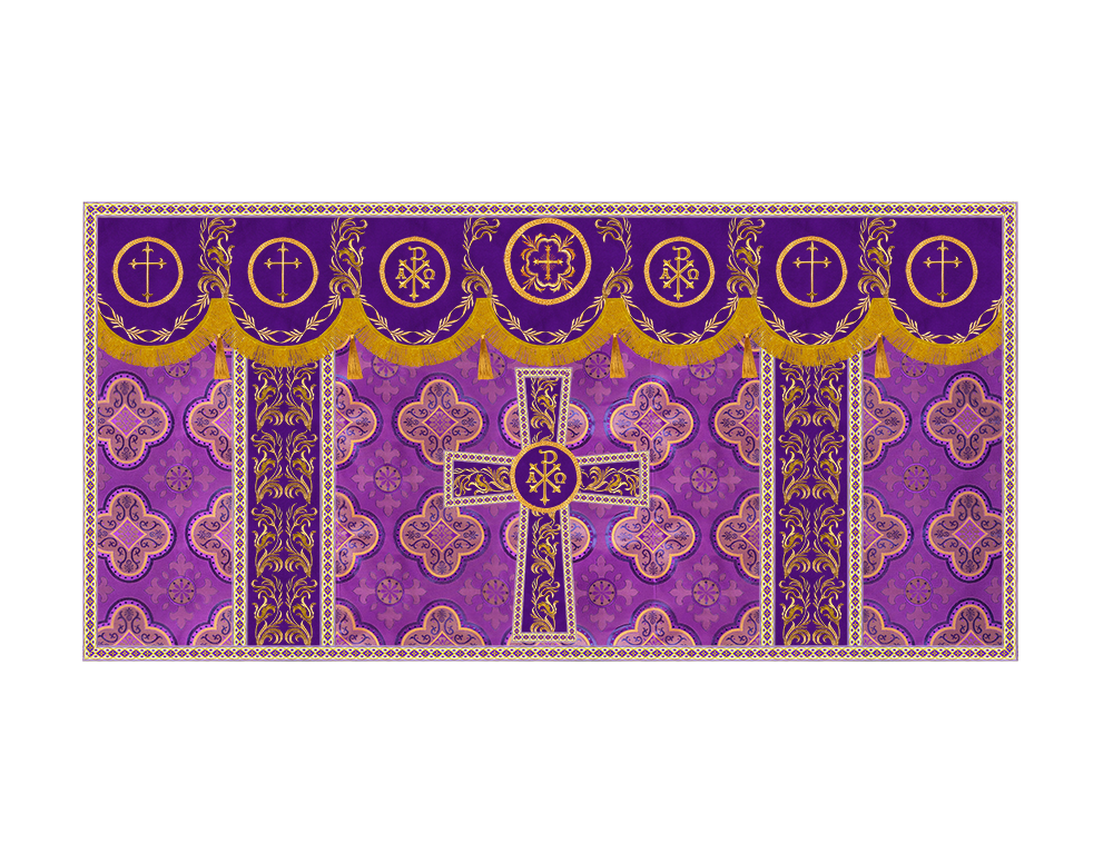 Altar Cloth with Liturgical Motif and Trims