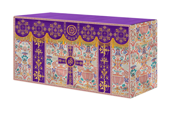 Liturgical Tapestry Altar Cloth with a Fine Embroidered Motif