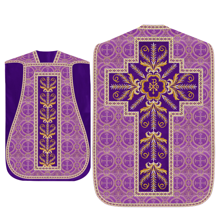 Roman Chasuble Vestment With Detailed Orphrey