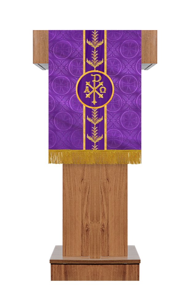 Handcrafted Church Altar Cloth with Detailed Embroidered Trims