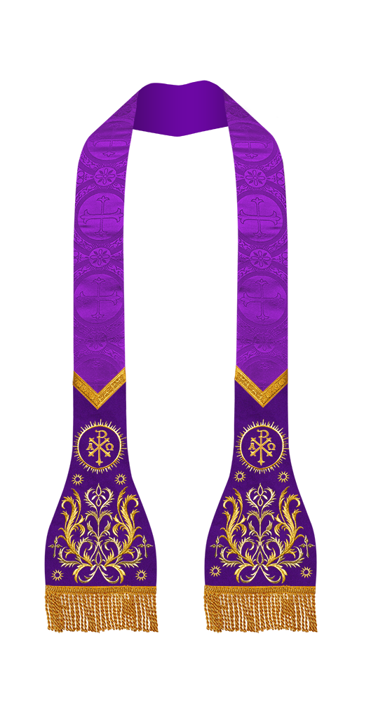 Catholic Stole with embroidery motif