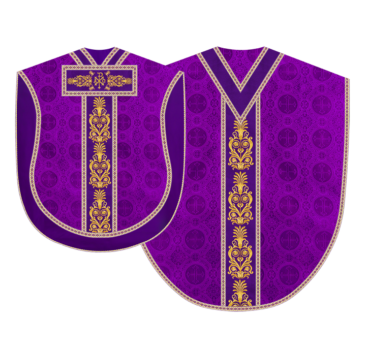 Borromean Chasuble Vestment With Detailed Braids and Trims