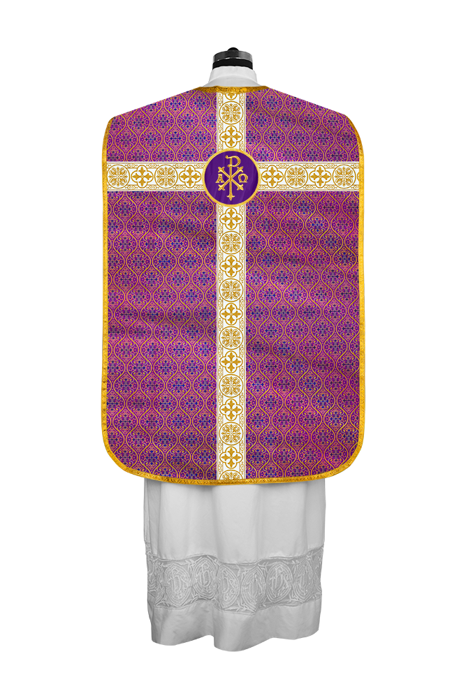 Casulla católica romana con motivo espiritual 