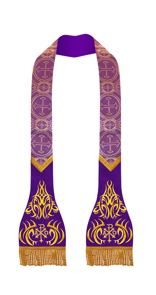 Set of 4 roman stole with adorned motif