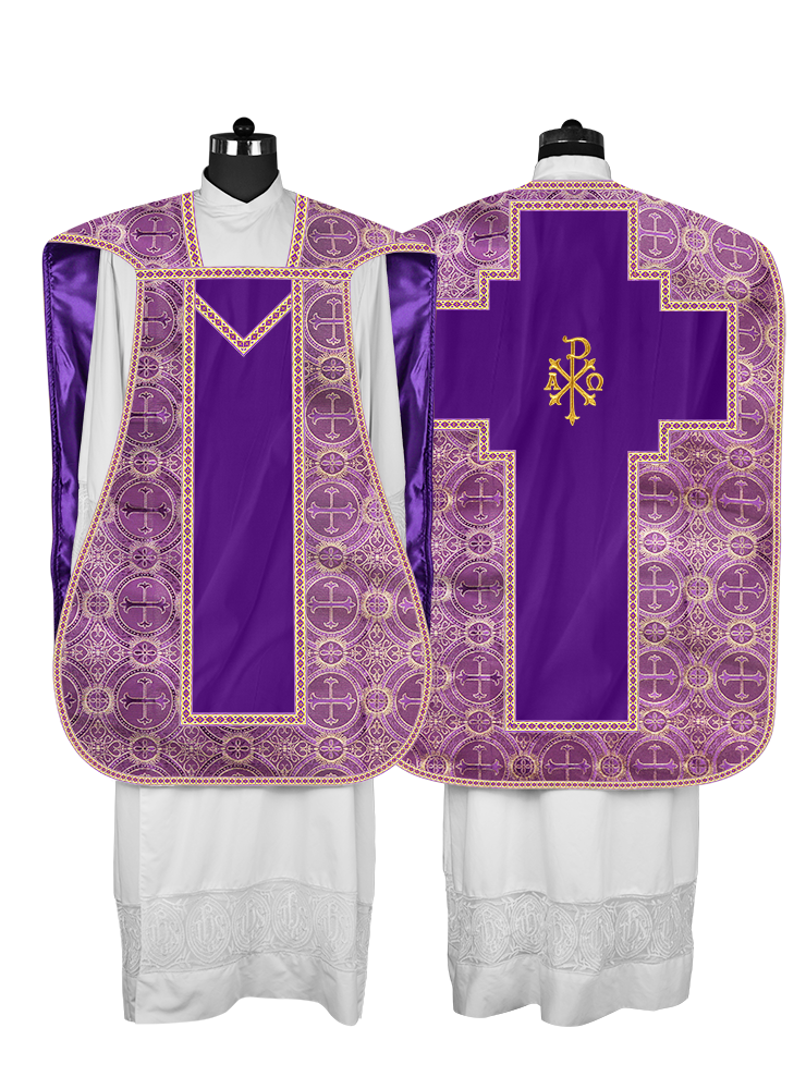 Roman chasuble with Motif and Trims