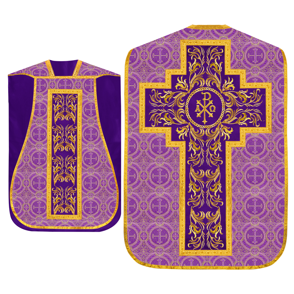 Set of Four Liturgical Roman Chasuble Vestment