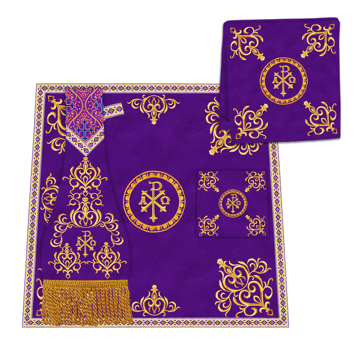 Borromean Chasuble Vestment Adorned With Colour Braids and Trims