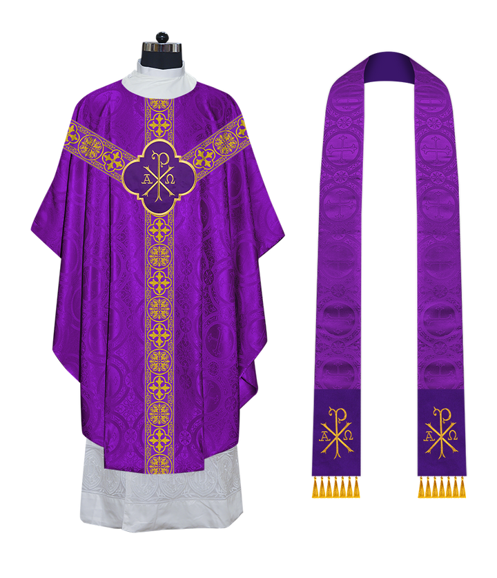 Gothic Chasuble with Ornate Braided Trims