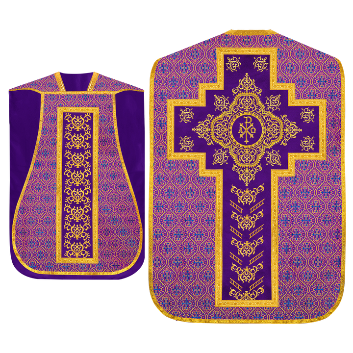 Set of four Roman Chasuble with stole