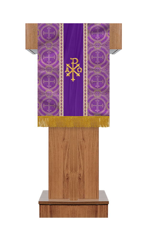 Pulpit/Lectern with Spiritual Motif and Trims