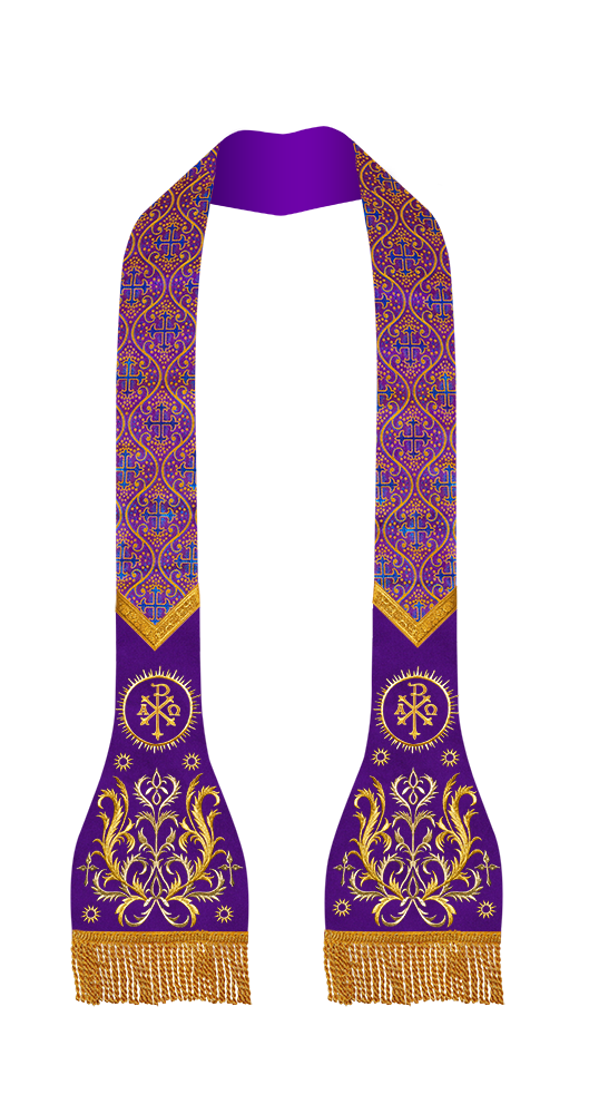 Catholic Stole with embroidery motif