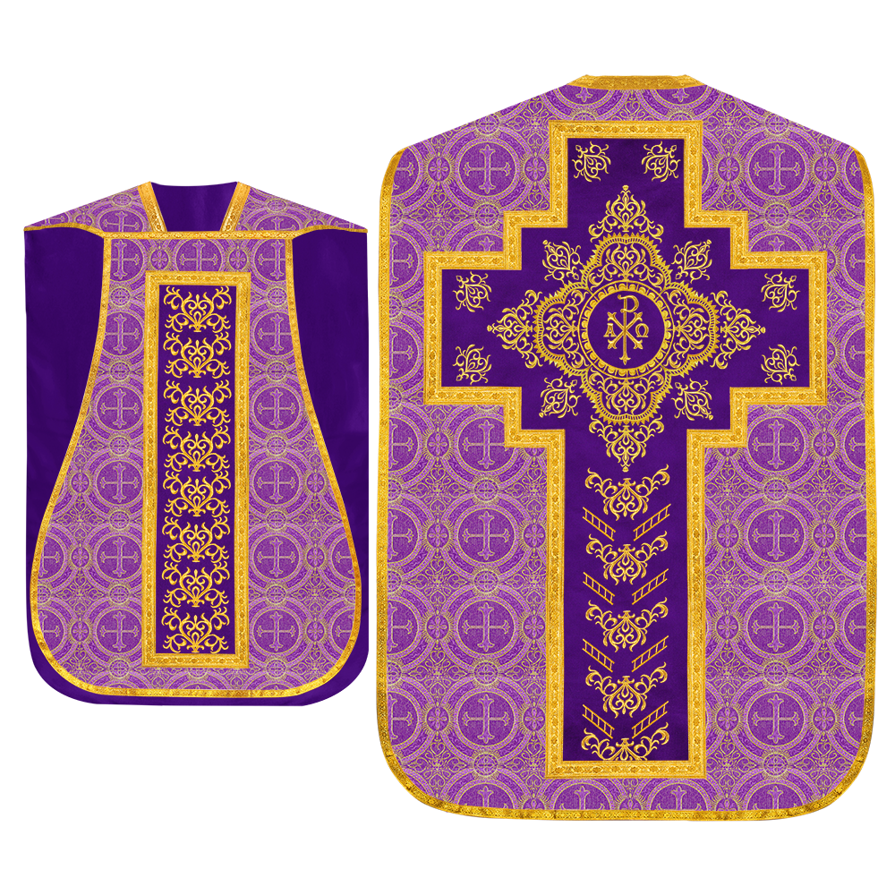 Set of four Roman Chasuble with stole