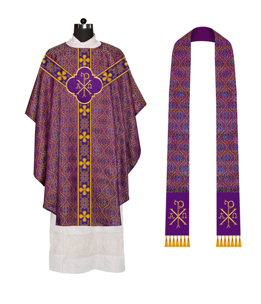 Gothic Chasuble with Motif and Trims