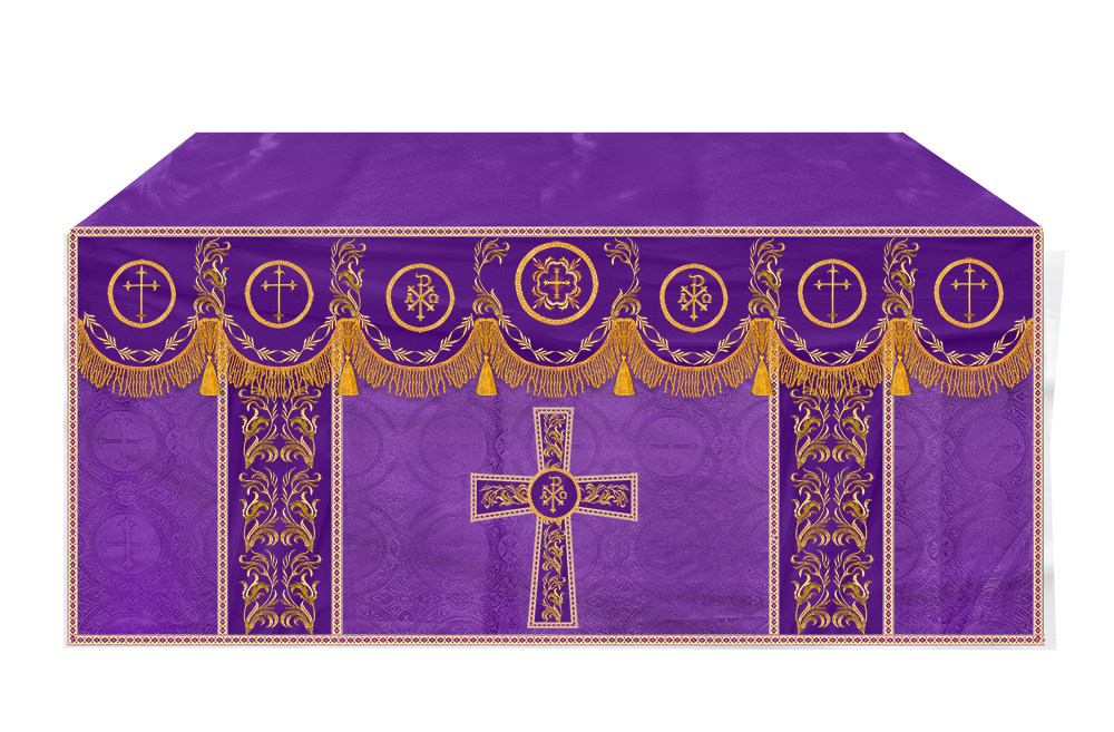 Altar Cloth with Liturgical Motif and Trims