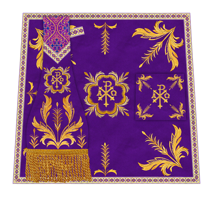 Roman Chasuble Vestment With Detailed Orphrey