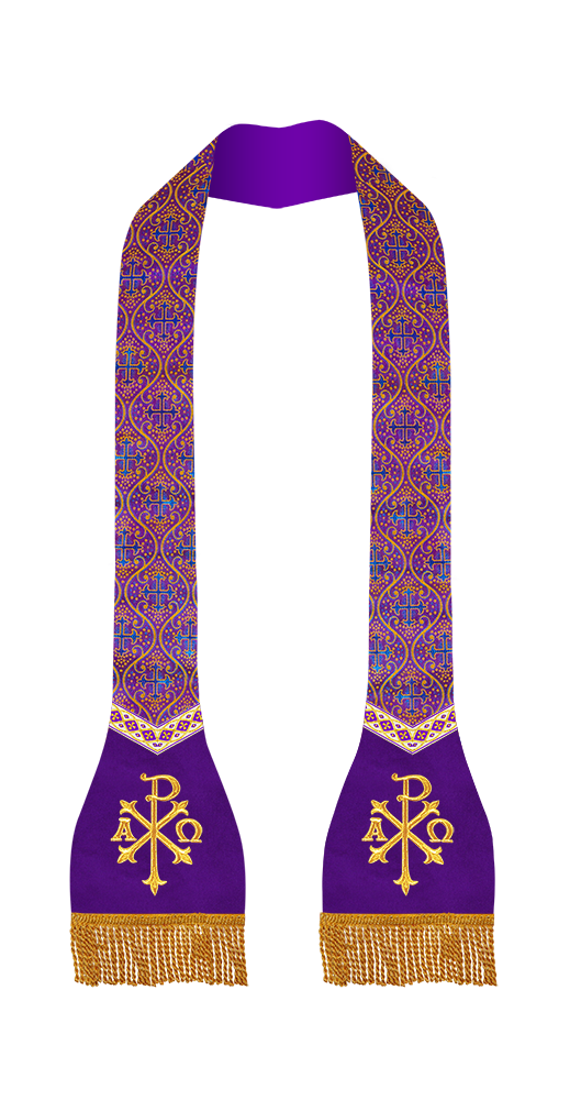 Roman Stole with Motif and trims