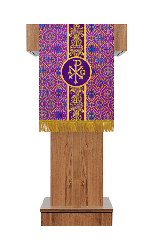 Pulpit/Lectern with Golden Embroidery Trim