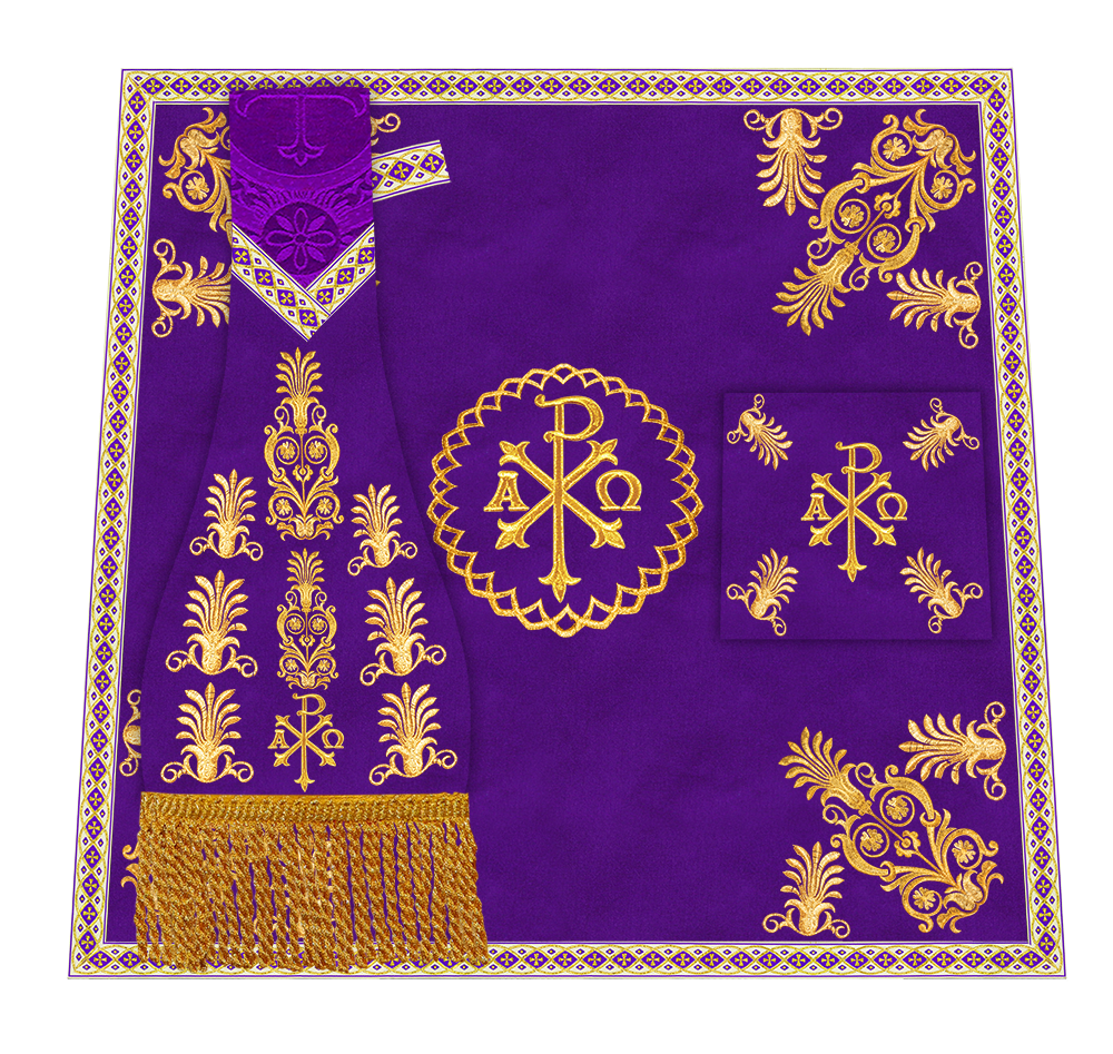 Set of Four Traditional Roman chasuble Vestments