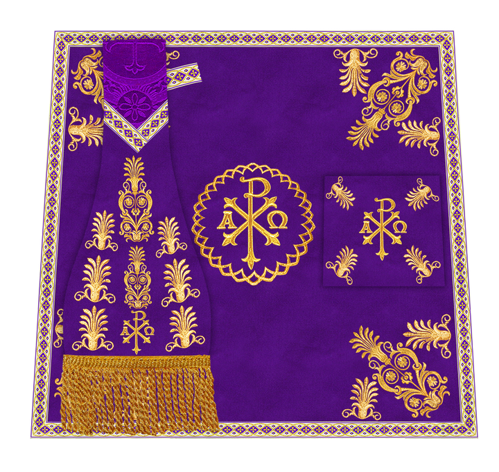 Set of Four Traditional Roman chasuble Vestments