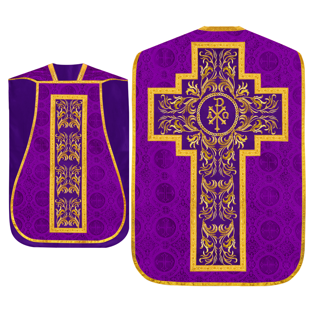 Set of Four Liturgical Roman Chasuble Vestment